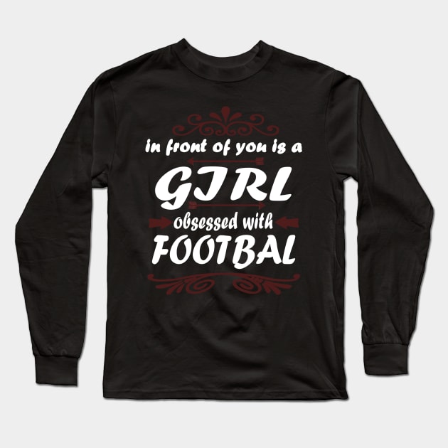 Football girl gift women tackle women Long Sleeve T-Shirt by FindYourFavouriteDesign